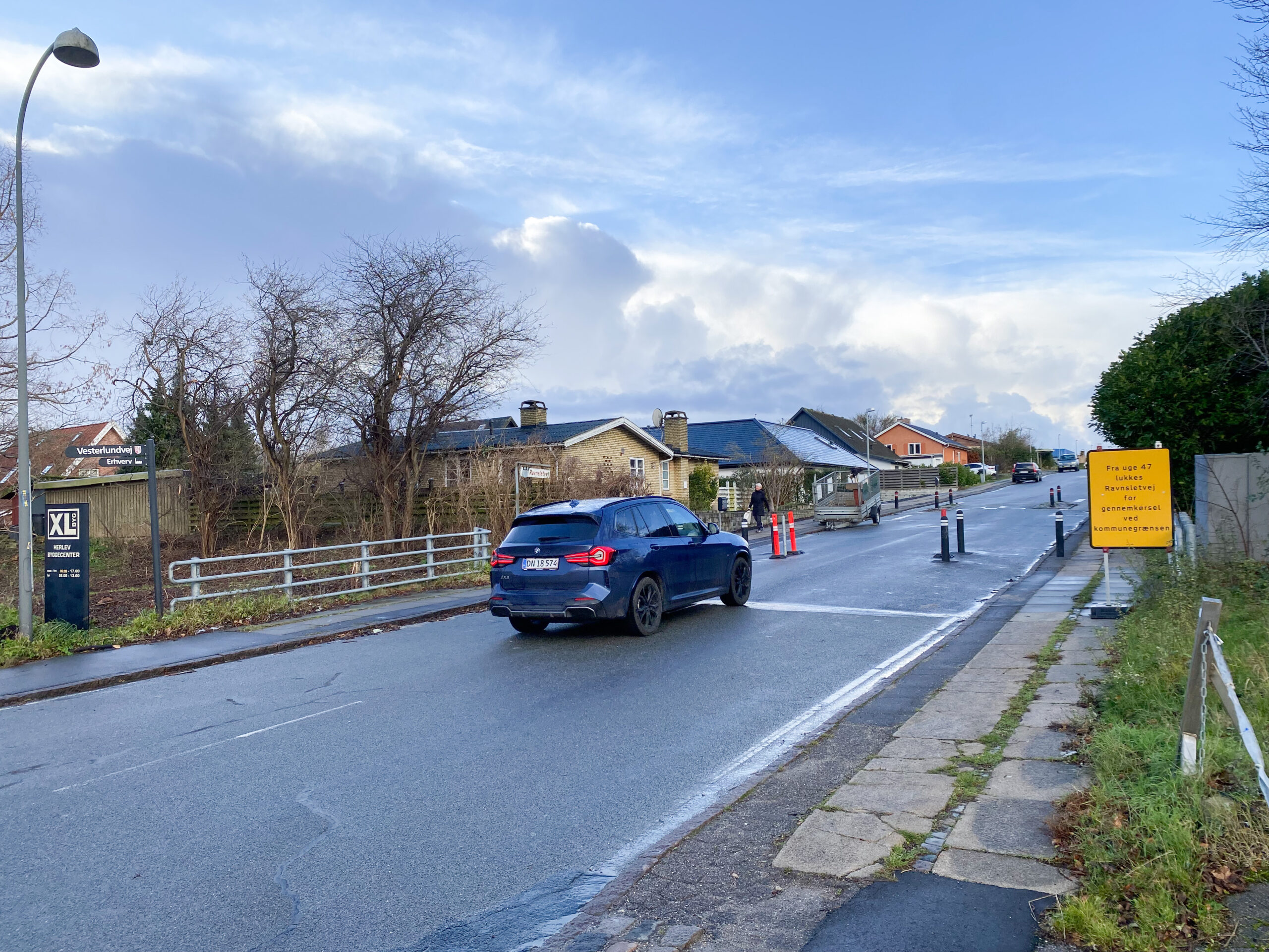 Ravnsletvej i Skovlunde lukkes for biler på grænsen mellem Skovlunde og Herlev, hvor den støder op til Vesterlundvej