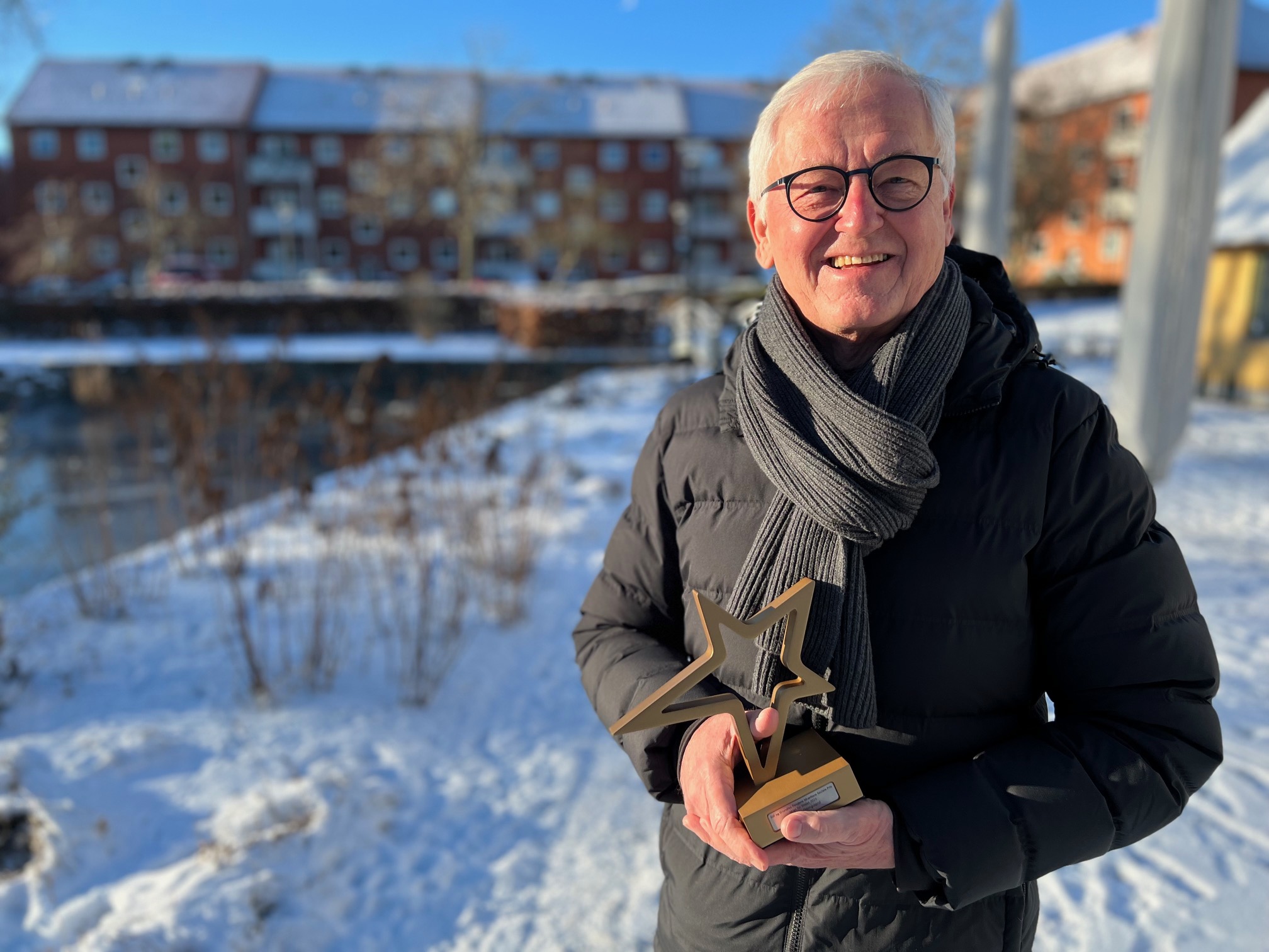 Mogens Damgaard, vinder af Årets Sociale Pris til sportsgalla i Boxen i Herning