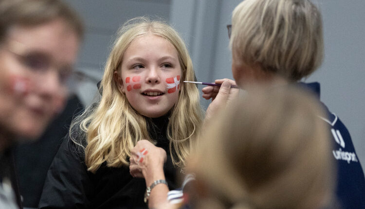 Fanzone før U18 træningskampen mellem Danmark og Finland den 13. november 2024 på Herlev Stadion. Foto: Claus Birch