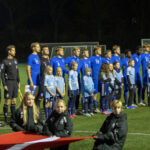 Det finske hold før U18 træningskampen mellem Danmark og Finland den 13. november 2024 på Herlev Stadion. Foto: Claus Birch